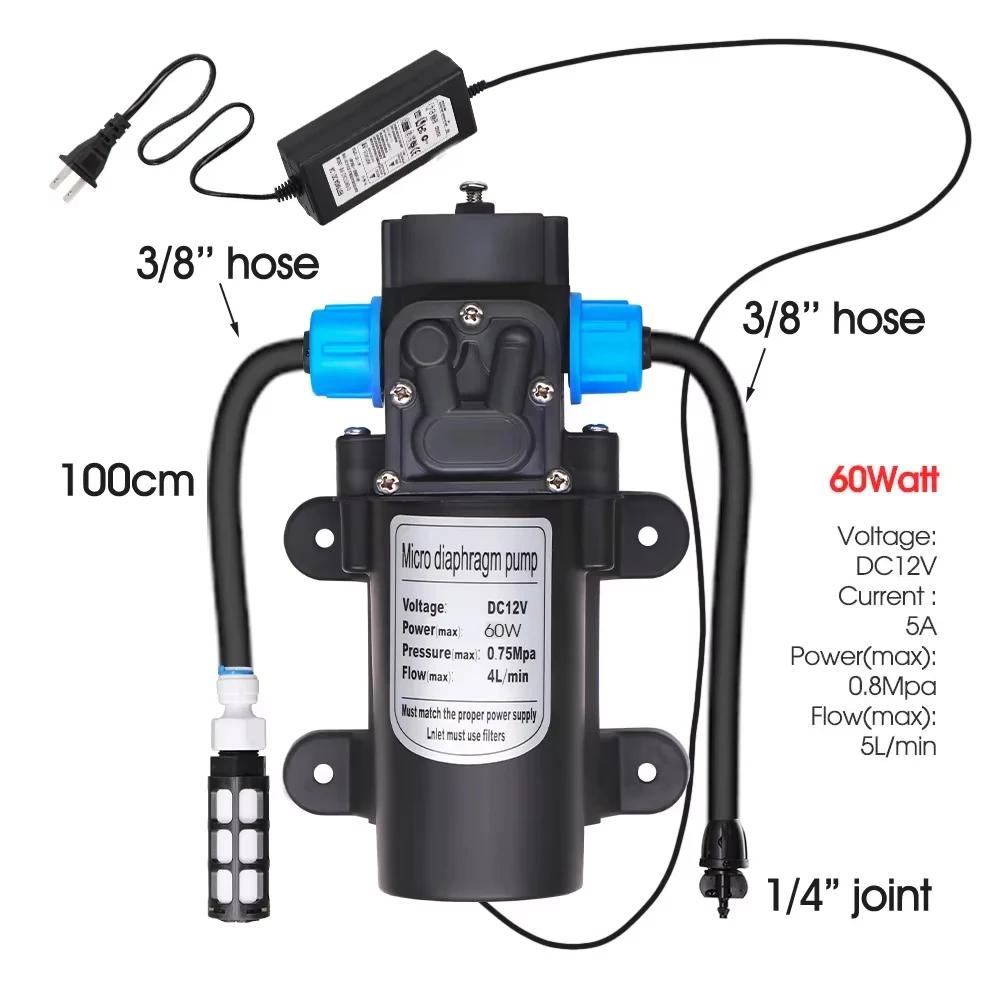 Kit de pulvérisation de pompe auto-amorçante, alimentation électrique 110-220V, pour serre et jardin