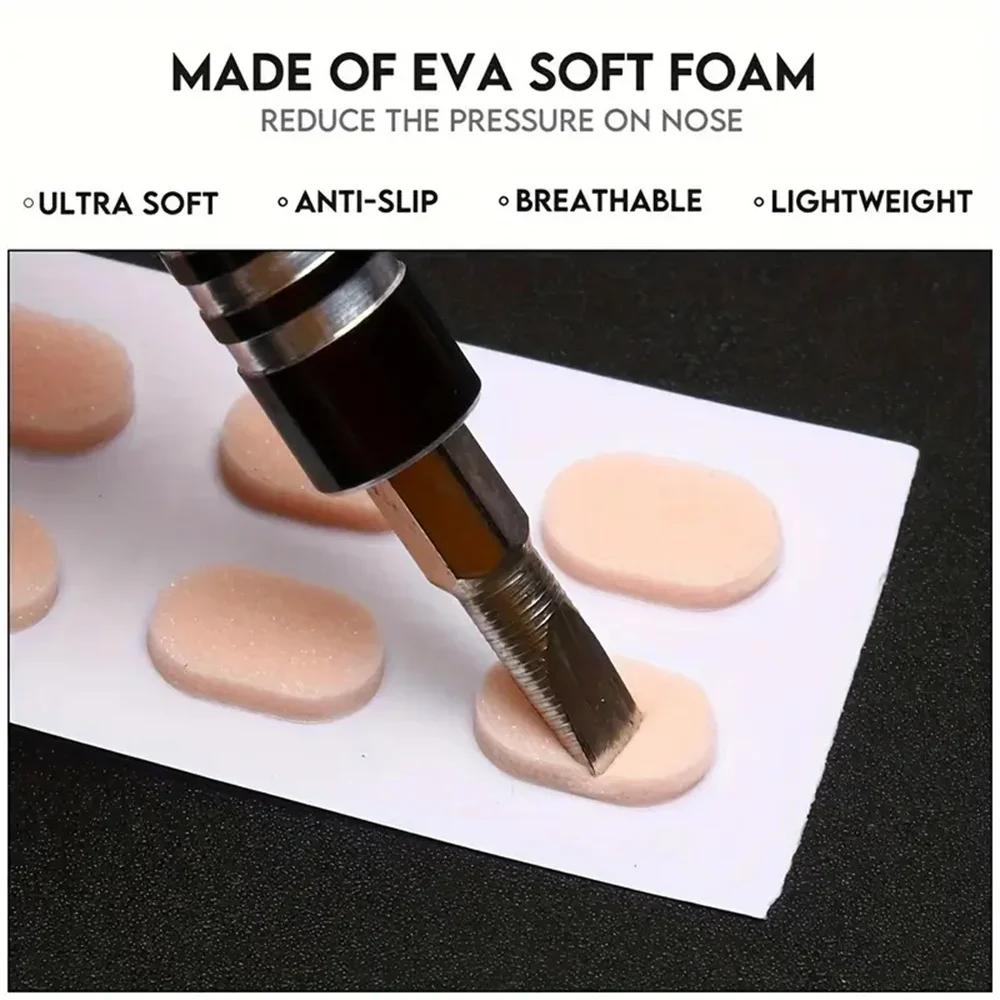 Coussinets de nez antidérapants en mousse souple autocollants pour lunettes – Protection en éponge p