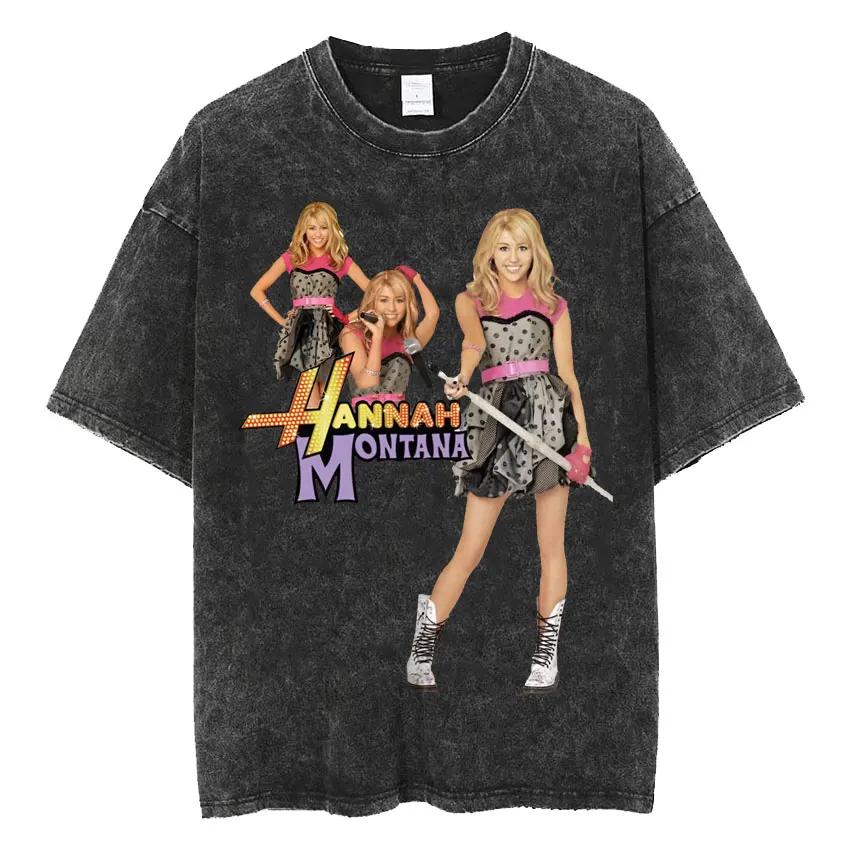 Vêtements pour hommes t-shirt lavé graphique T-Shirts hommes t-shirt pour hommes Ropa Hombre Miley C