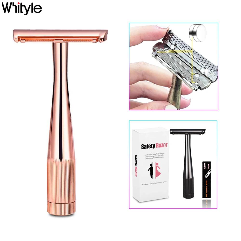 Rasoir de sécurité écologique Whityle16T pour femmes, lames de protection AC, rasoir pour hommes et 