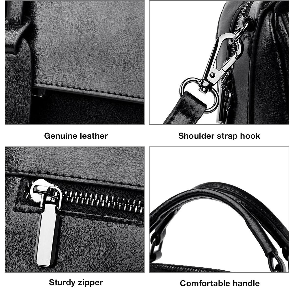 Sac à main de luxe FOXER en cuir fendu pour femme, sac à bandoulière rétro décontracté, sac à poigné
