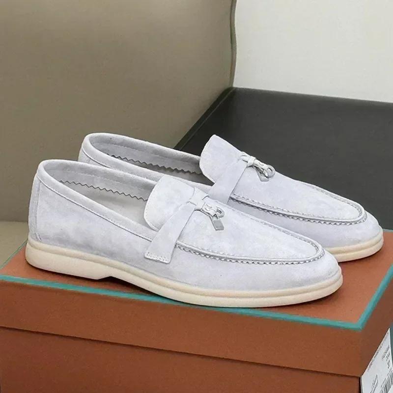 2026 New Arrival Timeless British Casual Shoes | Fringed Metal Buckle Flat Couple Shoes - European E