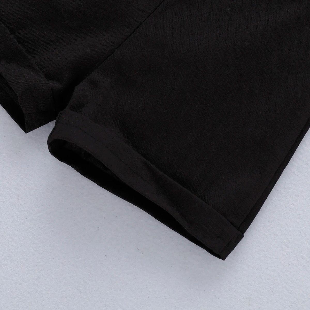 Mini tenue pour homme, Costumes formels pour nouveau-né garçon, chemise à manches courtes avec nœud 