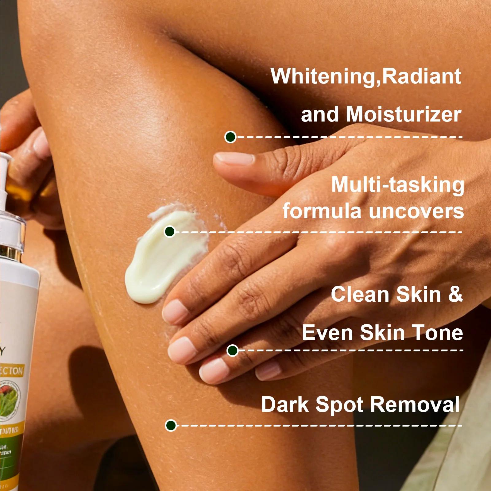 Lotion corporelle éclaircissante WK JALY au glutathion, correcteur de taches brunes, avec huile de c