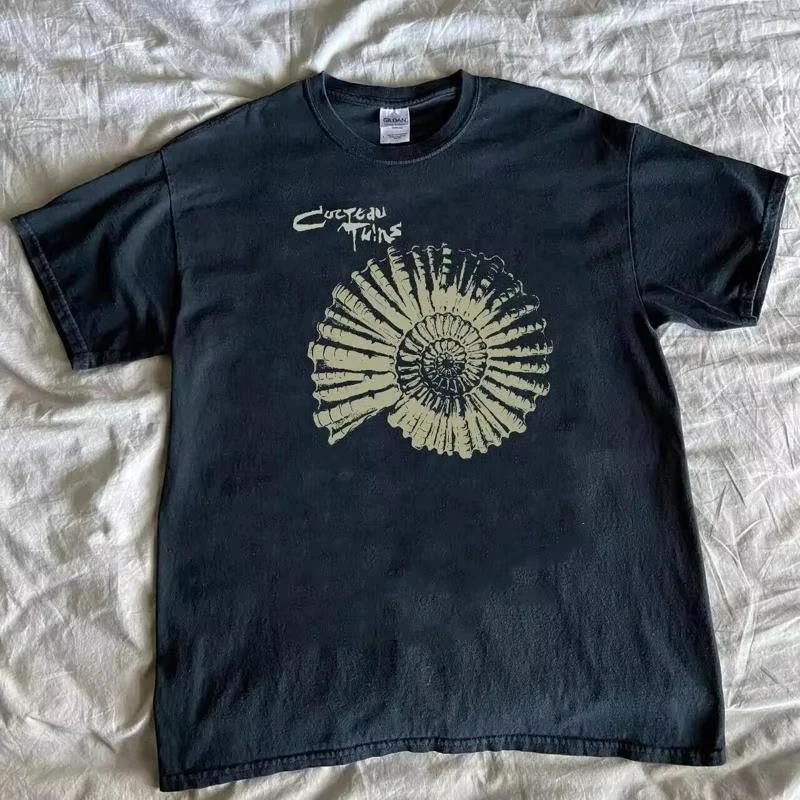 Cocteau Twins T-shirt noir classique des années 90, nouveau style d'été adapté aux hommes et aux fem