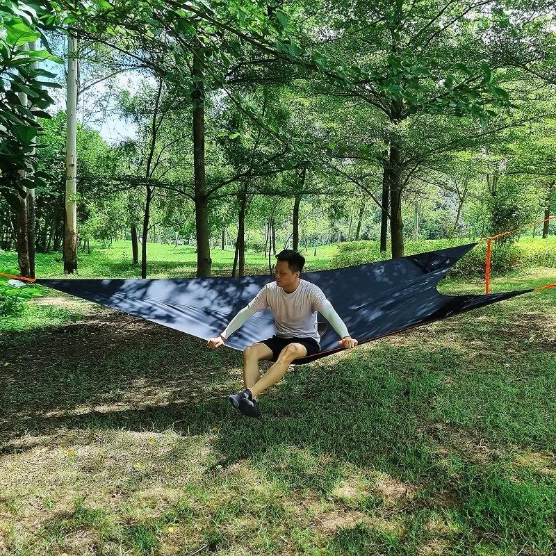 Chemise triangulaire de camping en plein air, anti-flexion, tissu Oxford, avec tendeur, 400x400x300c