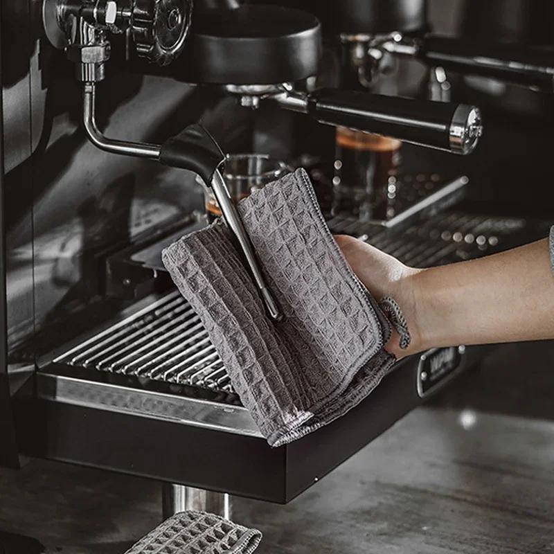 Serviette de Barista Super absorbante, chiffon spécial pour Machine à café, sans peluches, carrée, c
