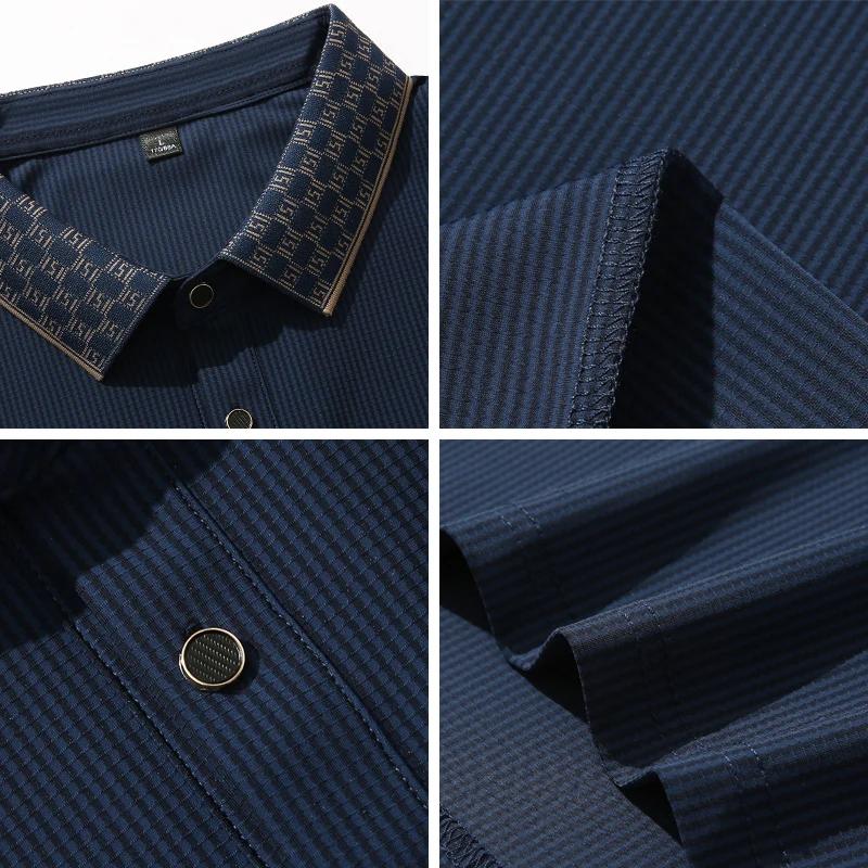 Polo hommes 7xl 8xl 9xl été 2025 nouveau haute qualité hommes à manches courtes Polo soie glacée hom