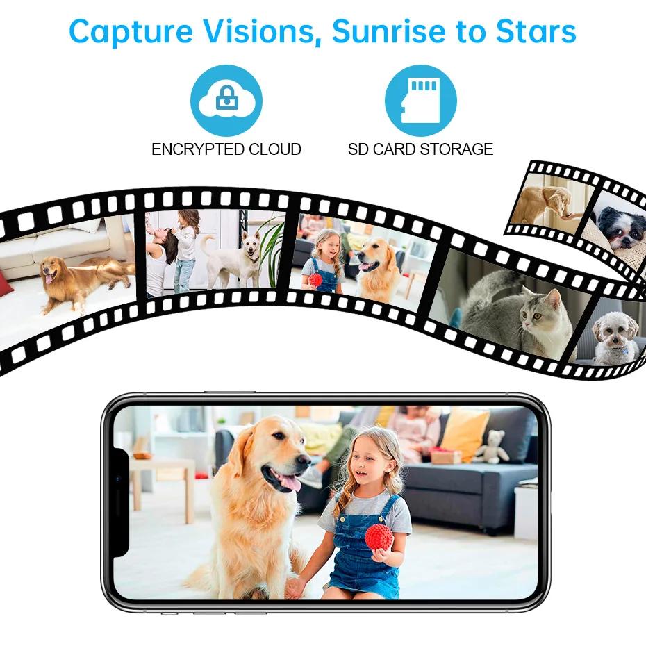 KERUI WiFi IP animaux caméra sécurité à domicile chien chats caméra Tuya Smart 4K 8MP HD vidéo Visio