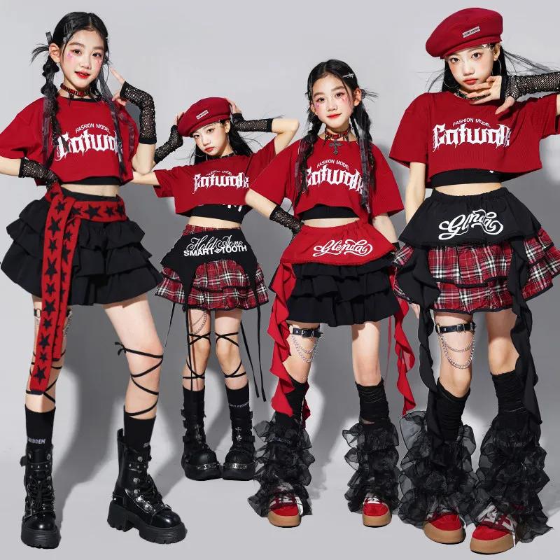 Ensemble de vêtements d'été pour filles, style K-pop, crop top, jupes à volants, costume de danse de