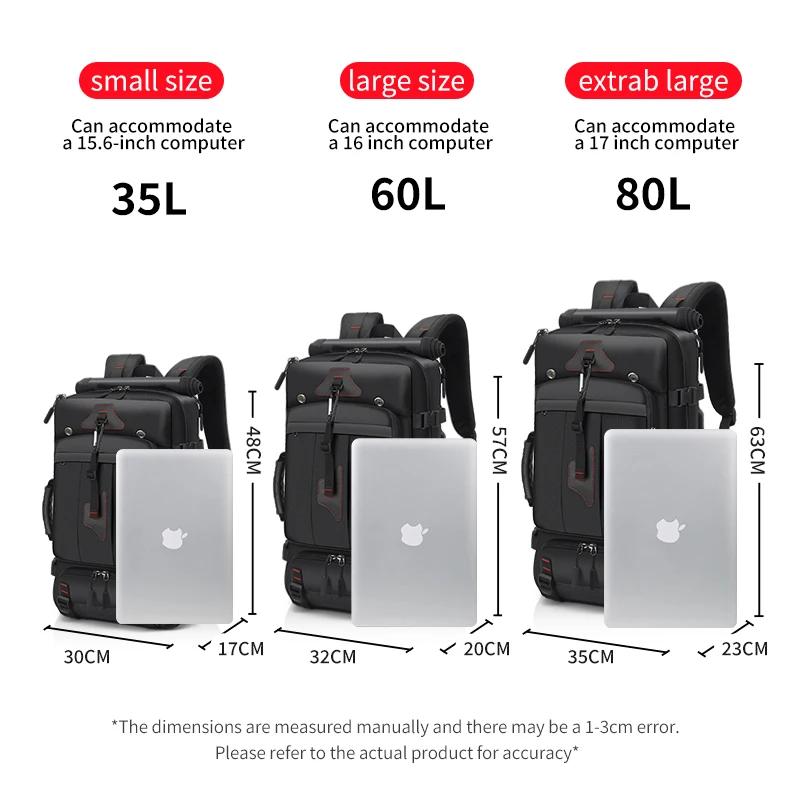 Sac à dos de voyage pour hommes, sac à dos décontracté pour voyage, grand sac à dos pour voyage, 70 