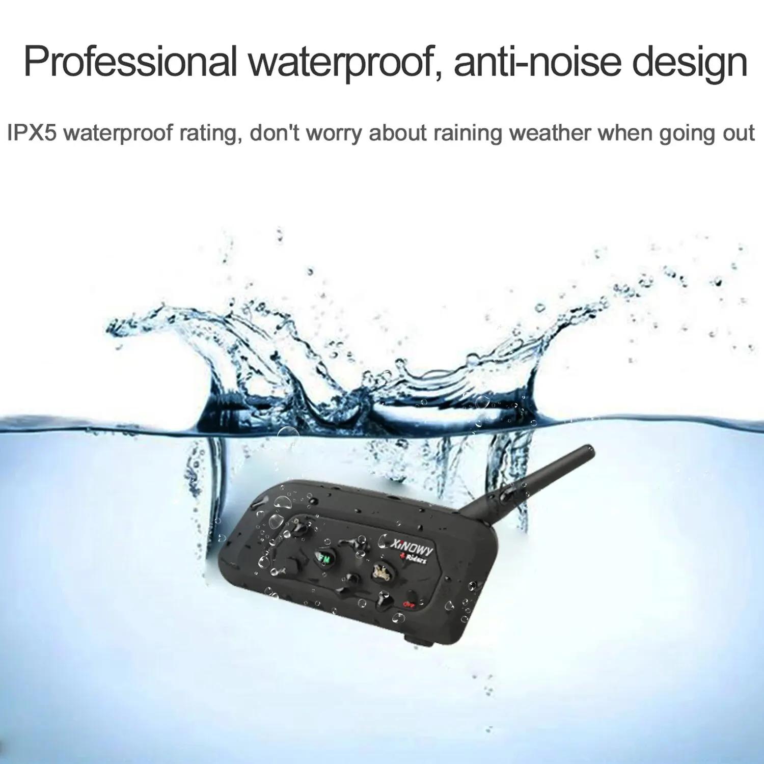 XiNOWy V4C Arbitre Casque Bluetooth Interphone Full Duplex 1200M Football Football Earhook Écouteur 