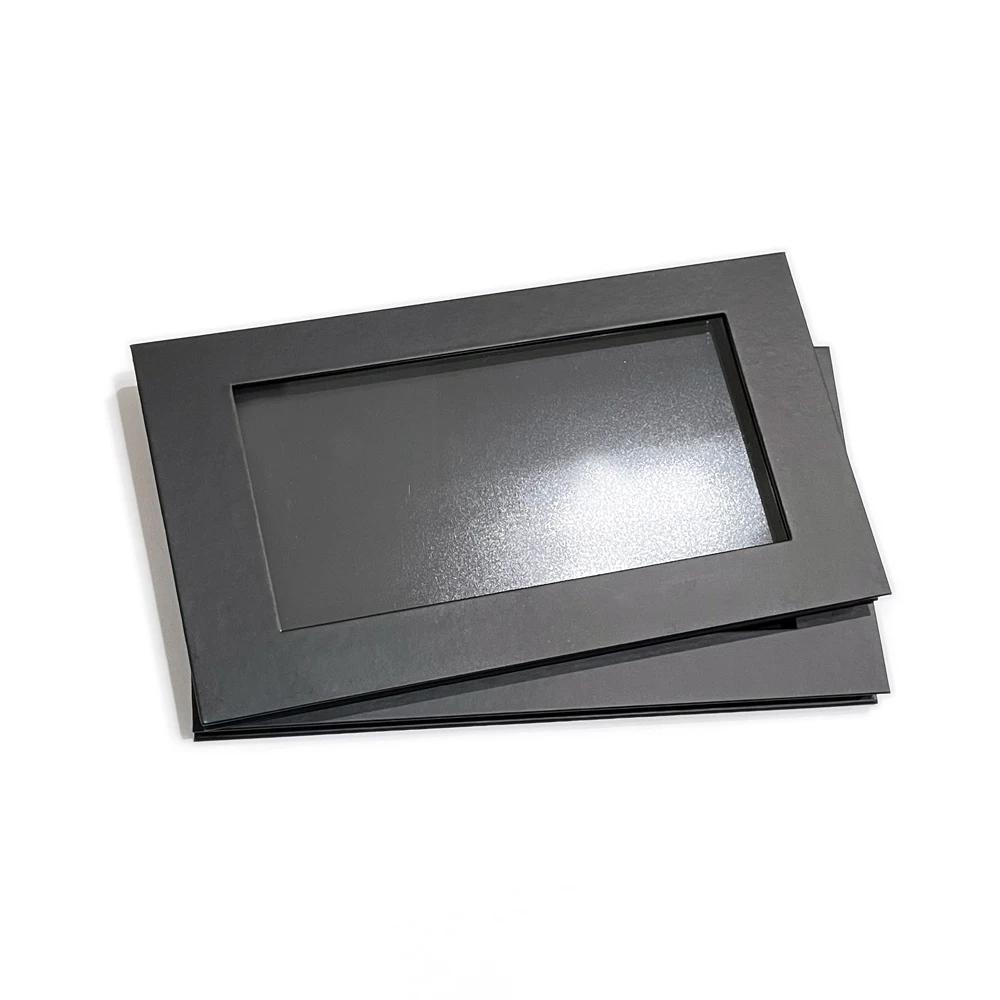 Coosei-Palette de fards à barrage magnétiques noirs avec fenêtre transparente, grand, 2 pièces