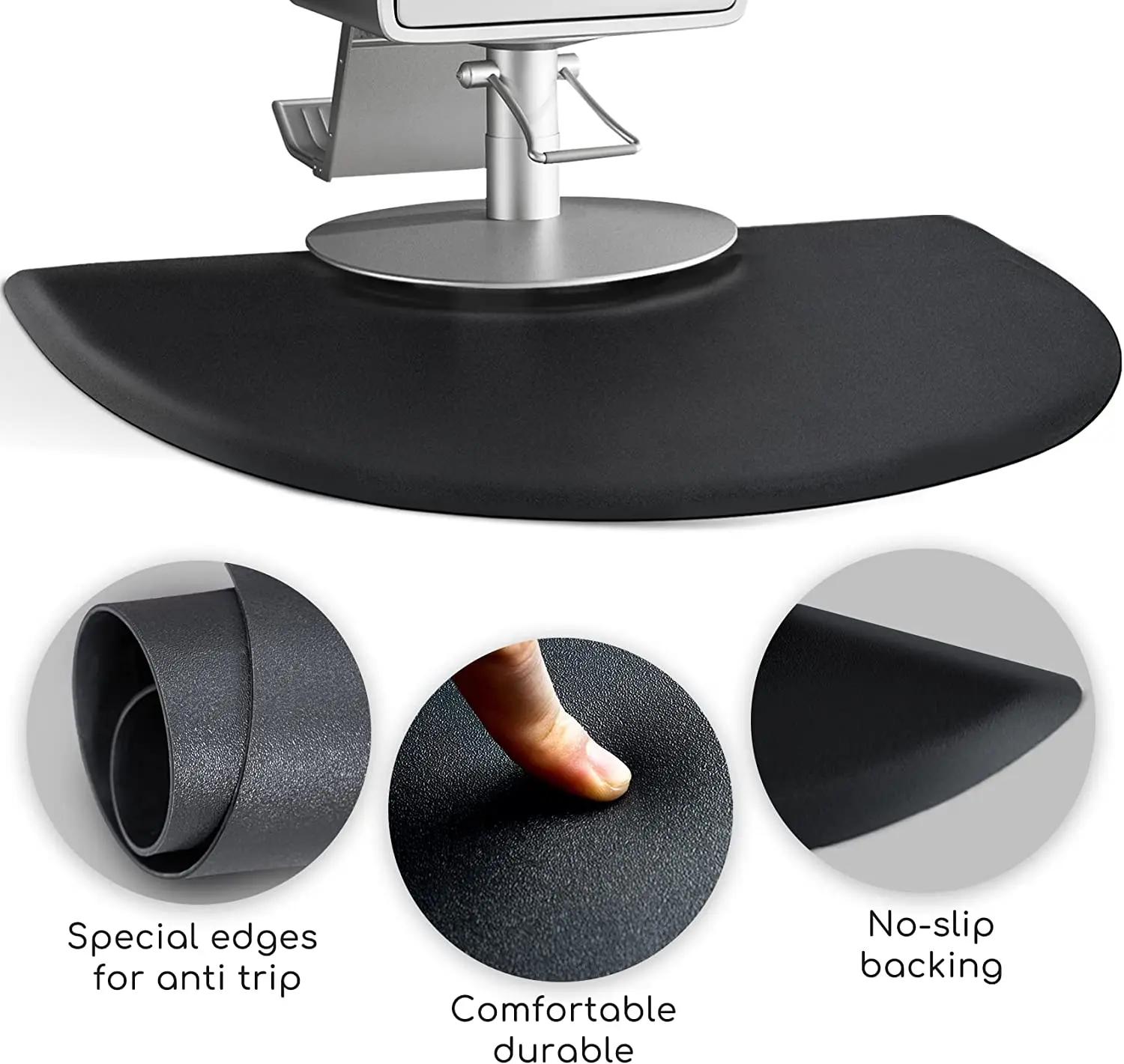 Polymères de chaise de barbier pour coiffeur, tapis anti-alde, coussin de sol en caoutchouc, taboure