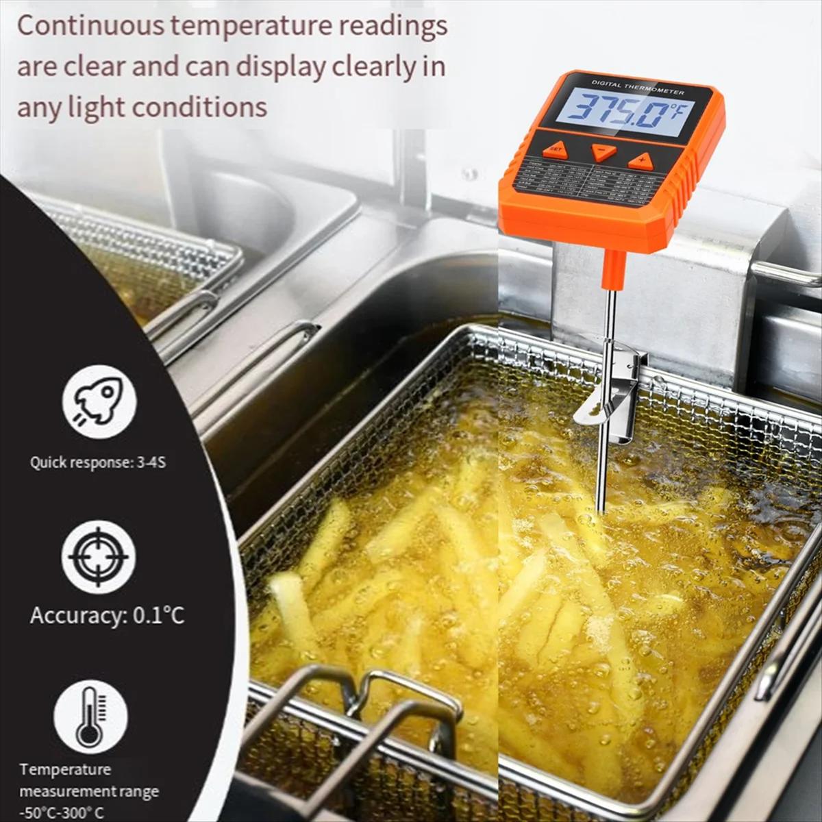 Sonde Candy Therye.com avec pince à pot, fonction d'alarme, IPX6 étanche, rotatif, grand écran, huil