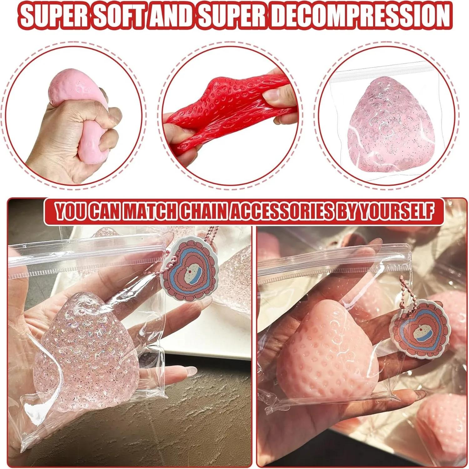 Taba Squishies fraise fruits presser jouets Kawaii collant Stress Fidget jouet cadeau parfait access