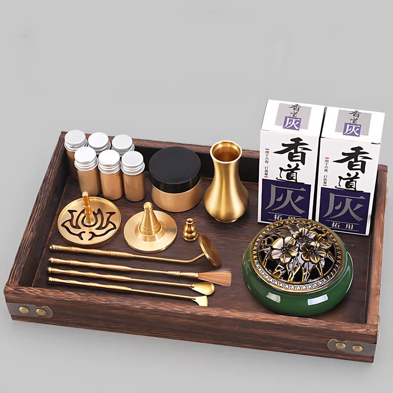 Ensemble d'aromathérapie en laiton, Kit de fabrication de brûleur d'encens, support de moule d'encen