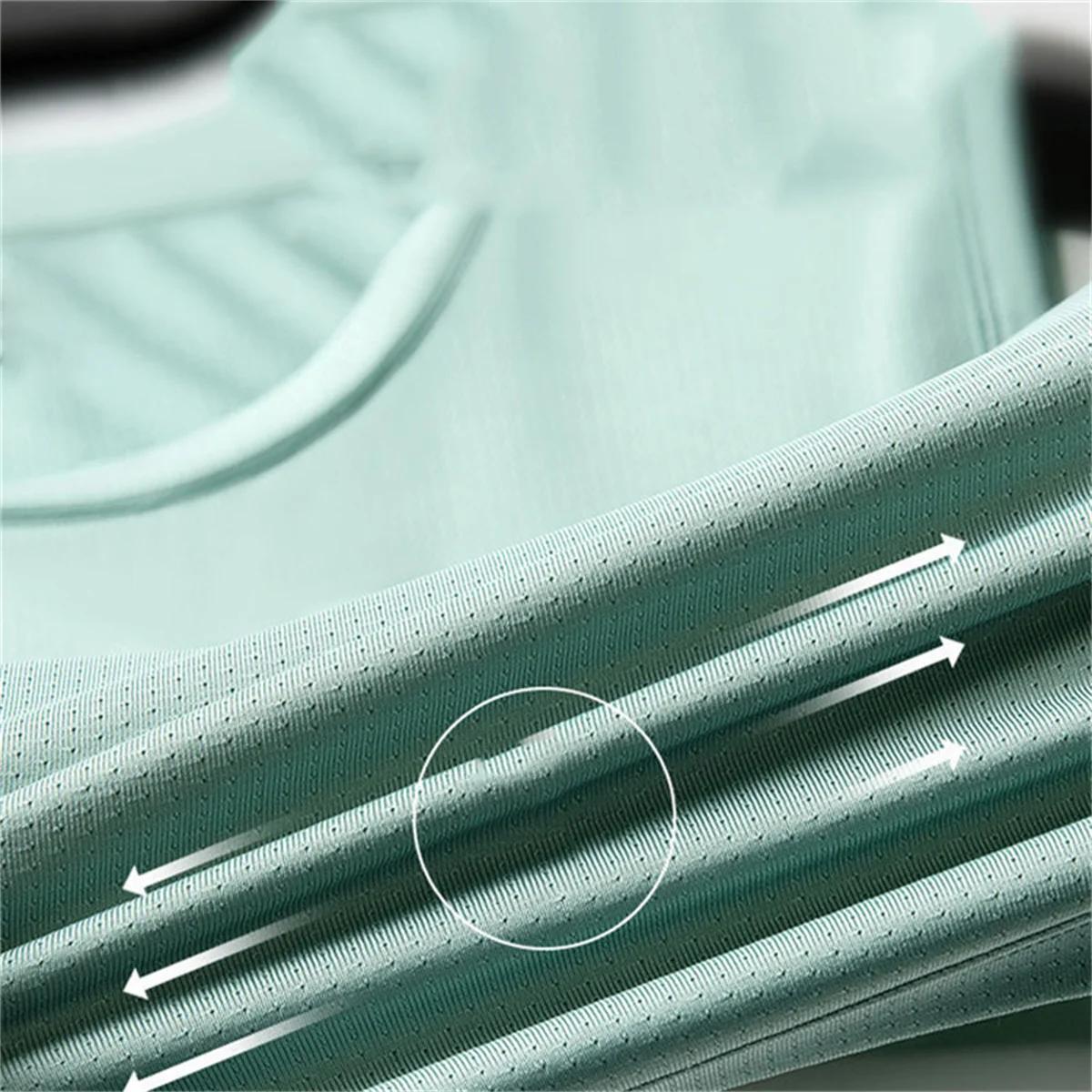 Débardeur sans manches décontracté de couleur unie pour hommes, col rond, gilet respirant, séchage d