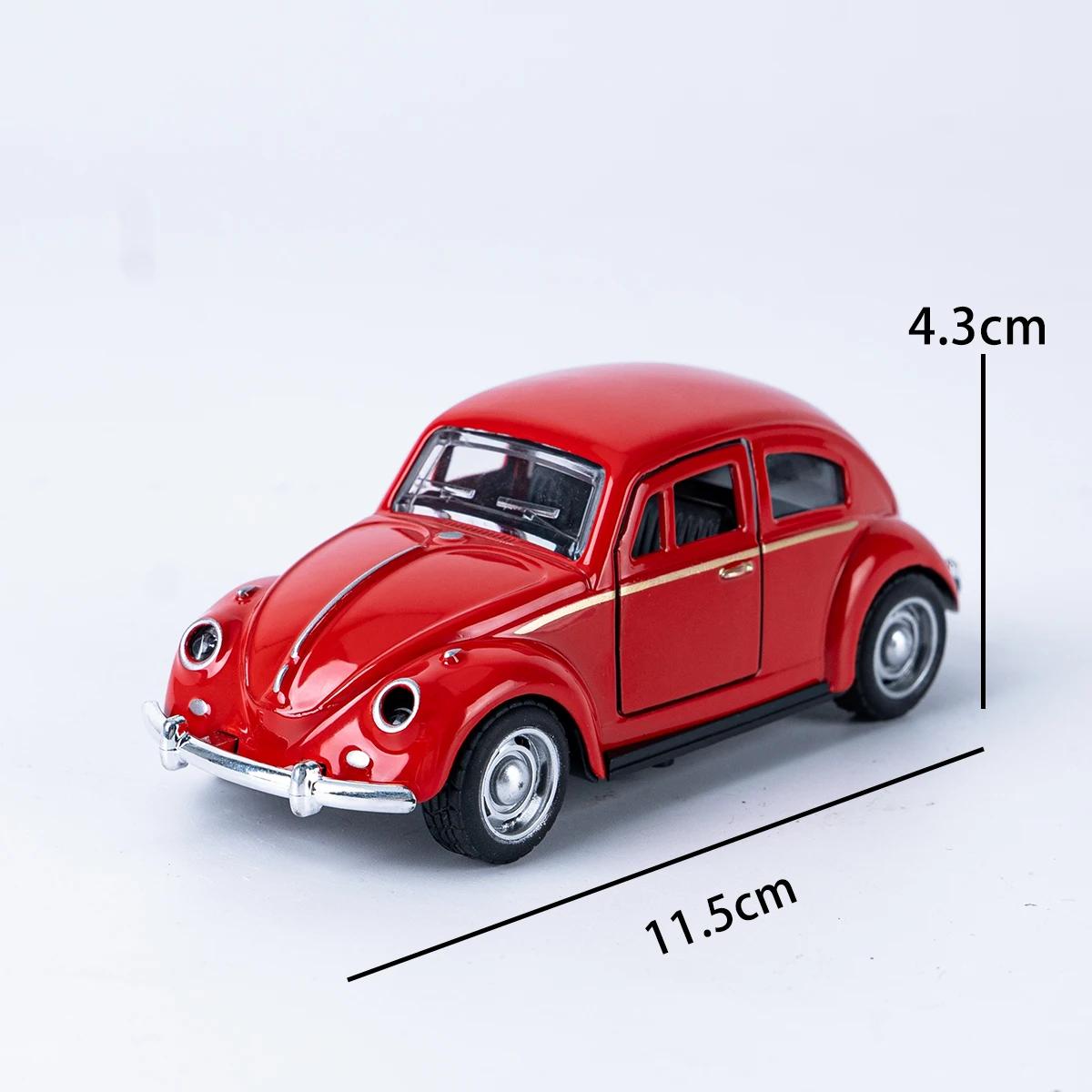 Classique 1: 36 tour alliage Double porte rétro coccinelle voitures modèle garçons et enfants jouets