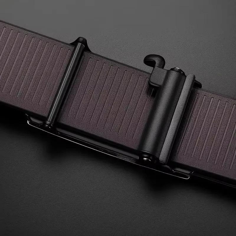 Ceinture à boucle automatique pour homme, élégante, pour costume d'affaires, ceinture décontractée d