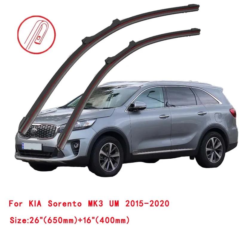 Essuie-glace avant pour KIA Sorento UM MK3, pour Sorento Prime 2015 ~ 2019, accessoires de fenêtres,