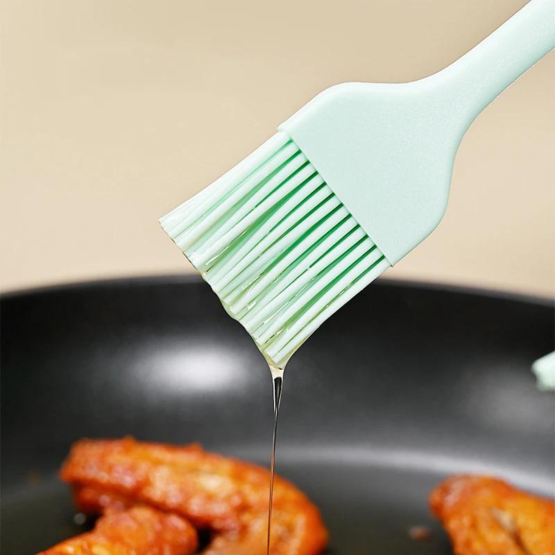 Brosse longue à huile de cuisson en Silicone, cuisine, tartes de Pizza, pâtisserie, épandeur de beur
