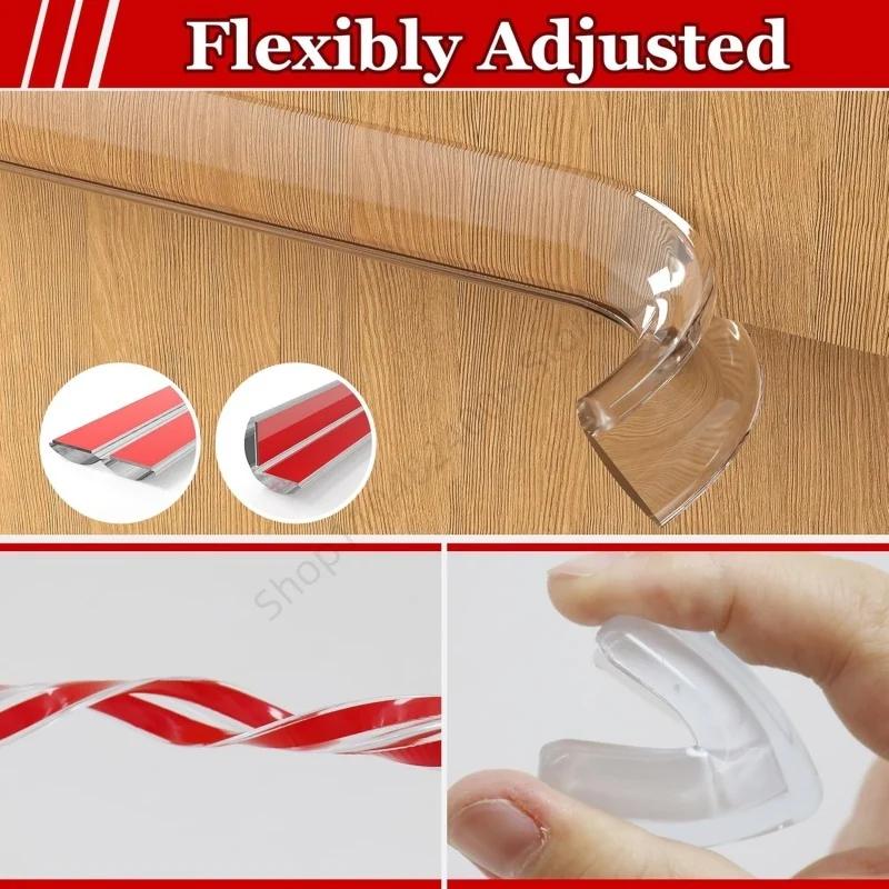 Bande de protection transparente en PVC pour bord de Table, 3 mètres, bande de protection d'angle po