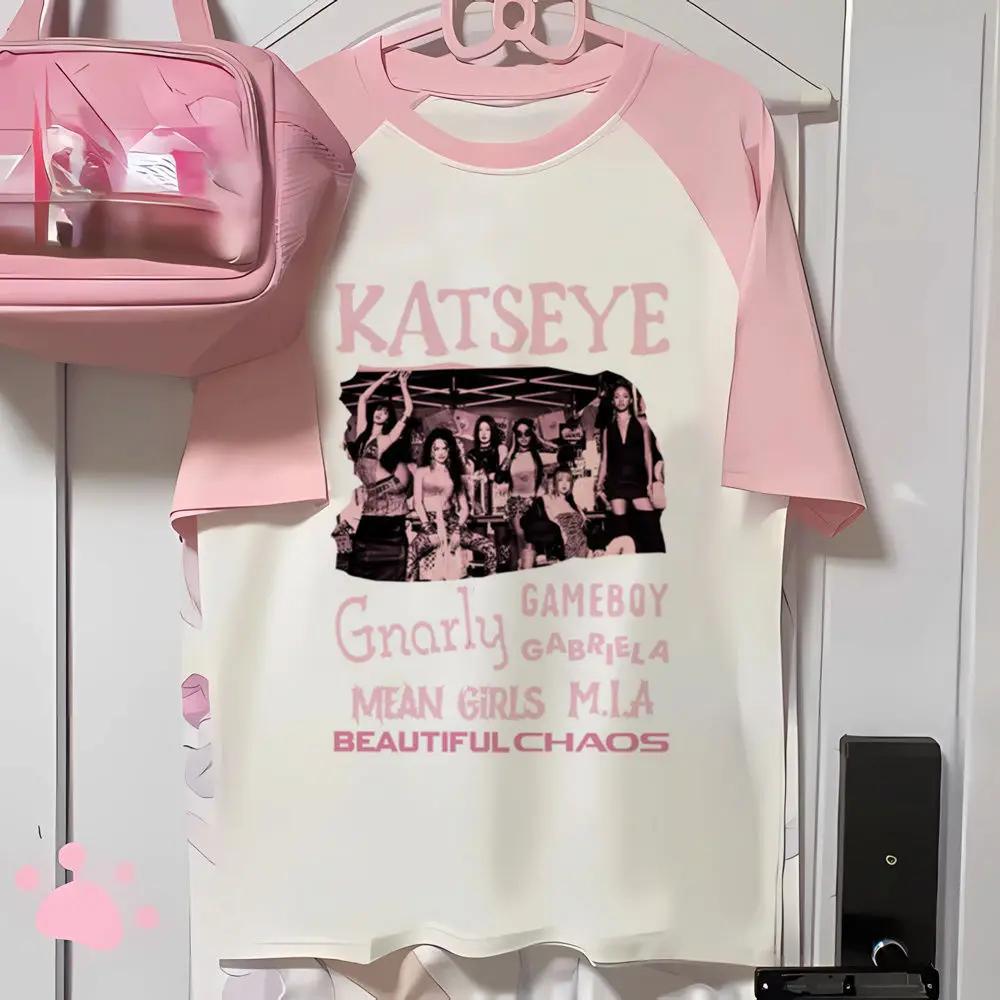 Katseye t-shirt fille années 2000 anime hip hop Pastel harajuku t-shirt années 2000 rétro harajuku e