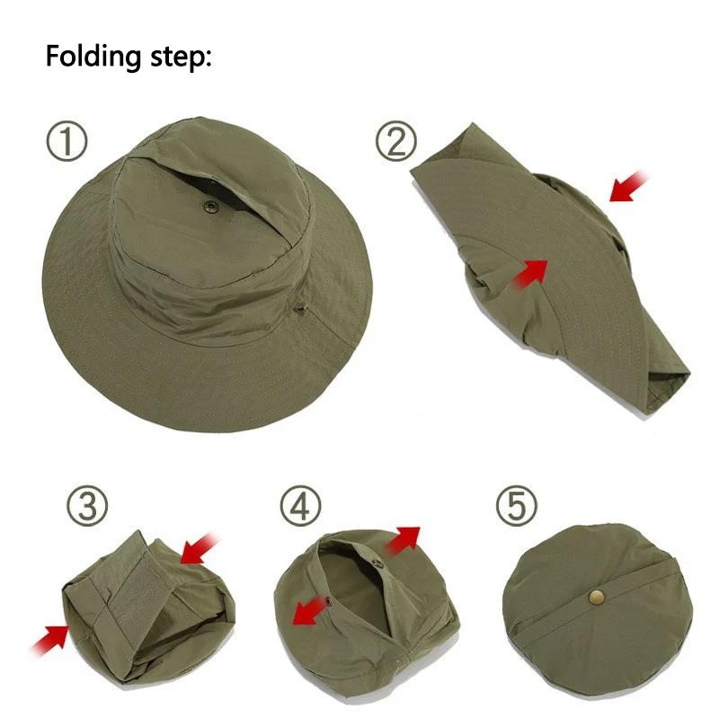 Casquettes de pêcheur à séchage rapide pour femmes et hommes, Protection solaire Anti-UV, Panama, im