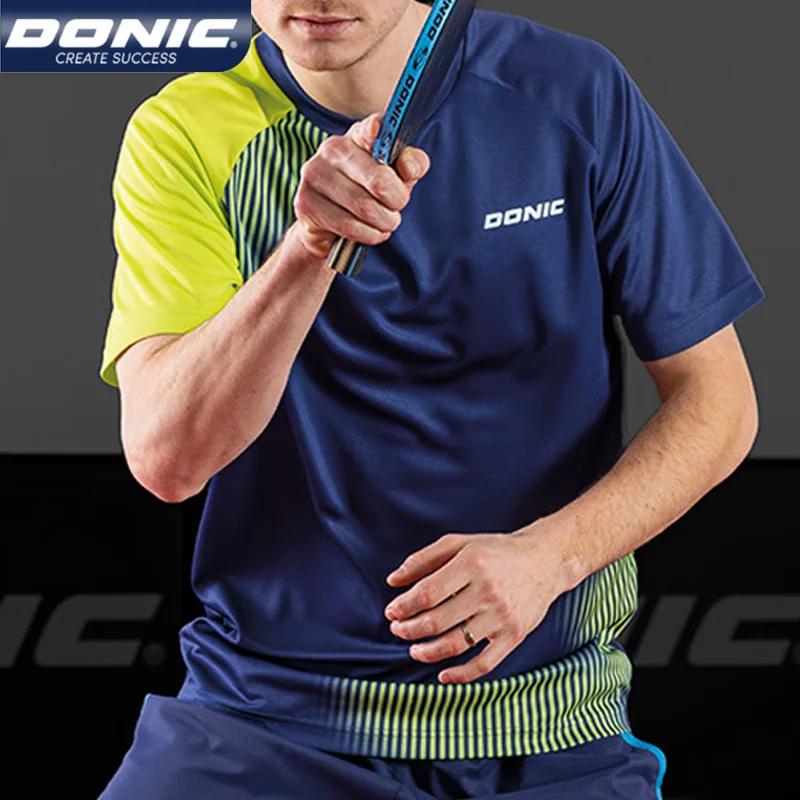 Maillot de tennis de table respirant pour hommes et femmes, manches courtes, t-shirt de ping-pong, c