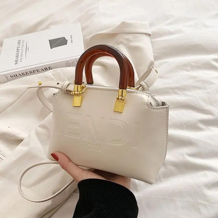 Nouveau sac Boston rétro de luxe léger, sac seau polyvalent à porter à l'épaule ou en bandoulière po