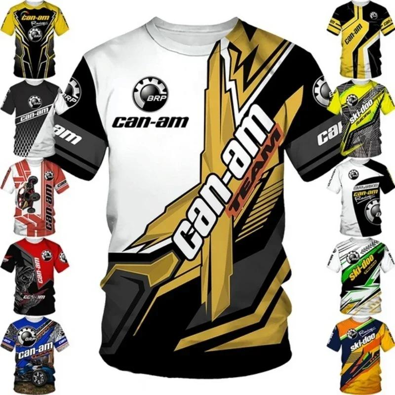 T-shirt de course moto pour homme BRP Can-Am, impression 3D, sport extrême, séchage rapide, respiran