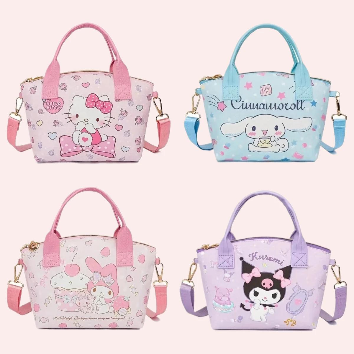 Joli sac à main fourre-tout Sanrio Cinnamoroll Hello Kitty, élégant et polyvalent avec adorable sac 