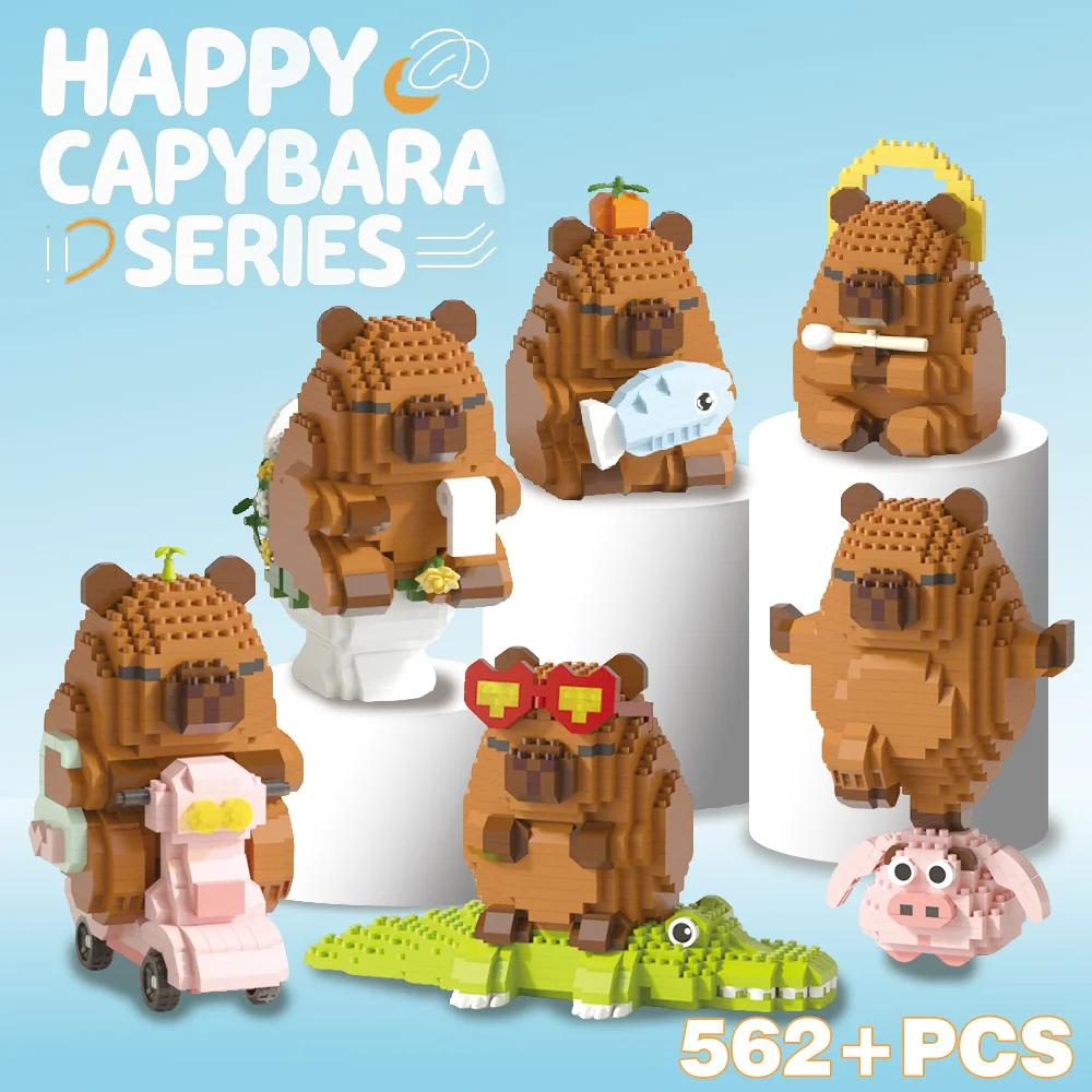 "Ensemble de blocs de construction Capybara-modèle de bricolage de cochon d'inde d'eau mignon |   Jo