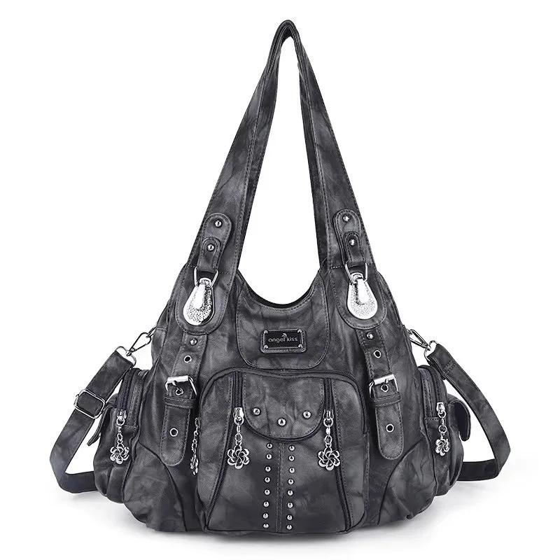 Angel Kiss – sac à bandoulière en cuir PU pour femmes, sac à main de grande capacité, sac à bandouli
