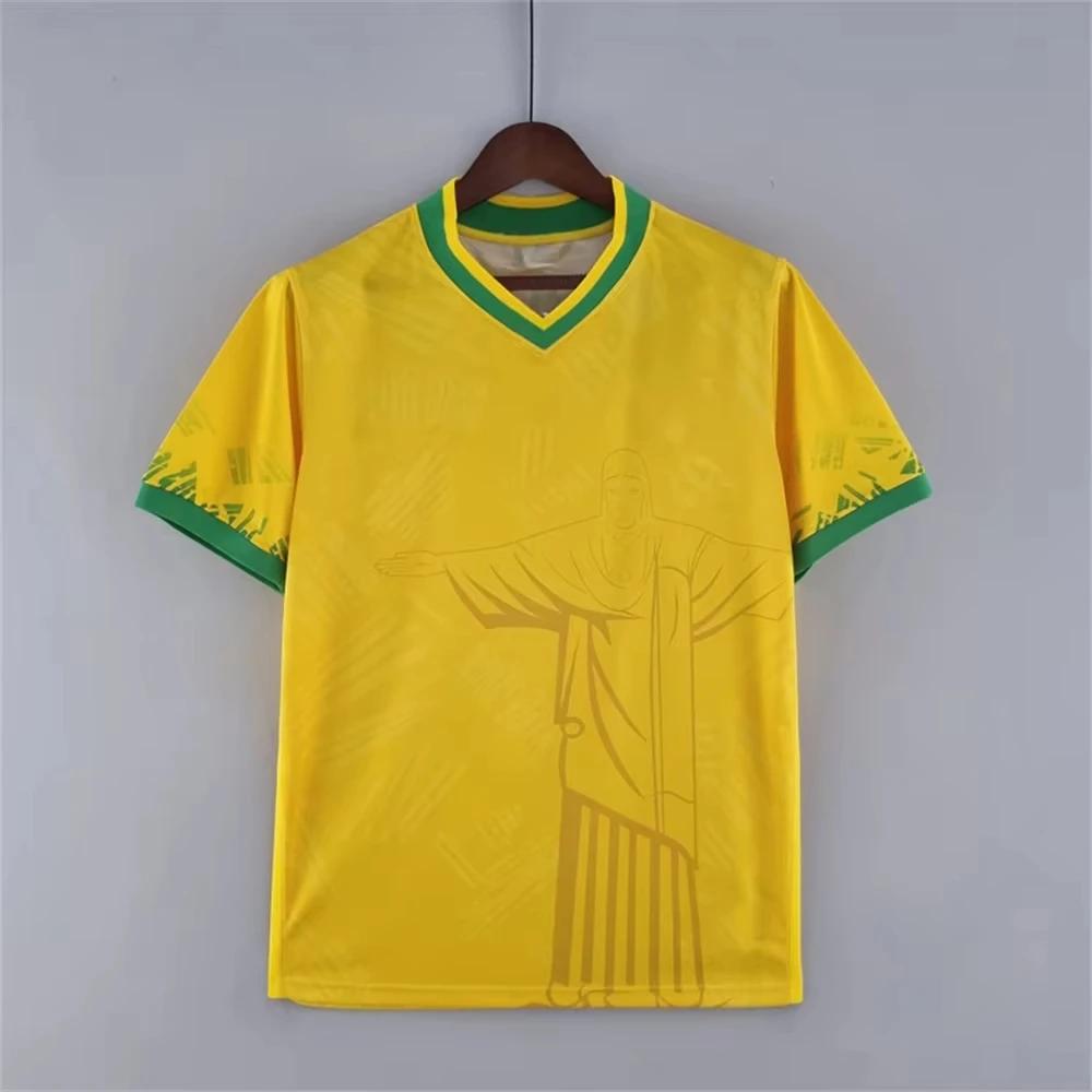 Haut d'entraînement de Football d'été, édition spéciale brésilienne, maillot de Football jésus noir 