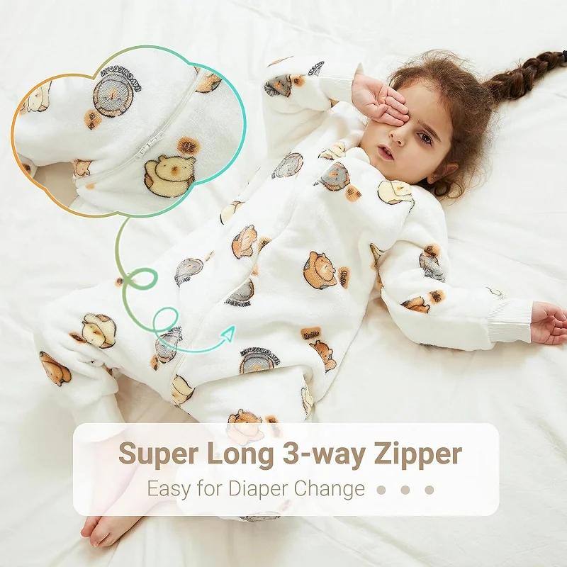 MICHLEY dessin animé flanelle enfants bébé sac de couchage sac chaud hiver vêtements enfant en bas â