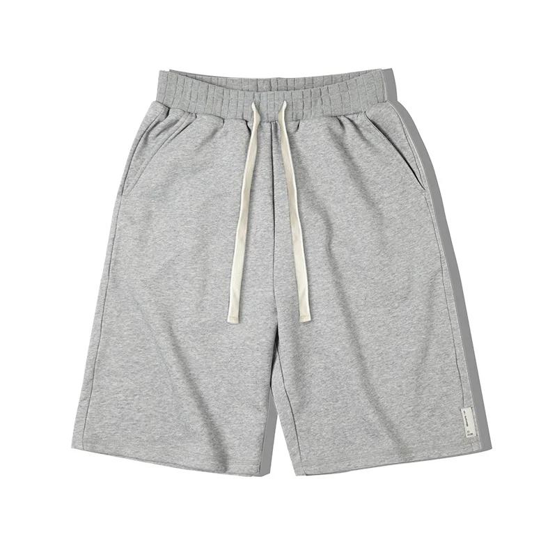 Maden-Short Vintage en Coton Gris pour Homme, Pantalon Court Décontracté, Taille artificiel astique,