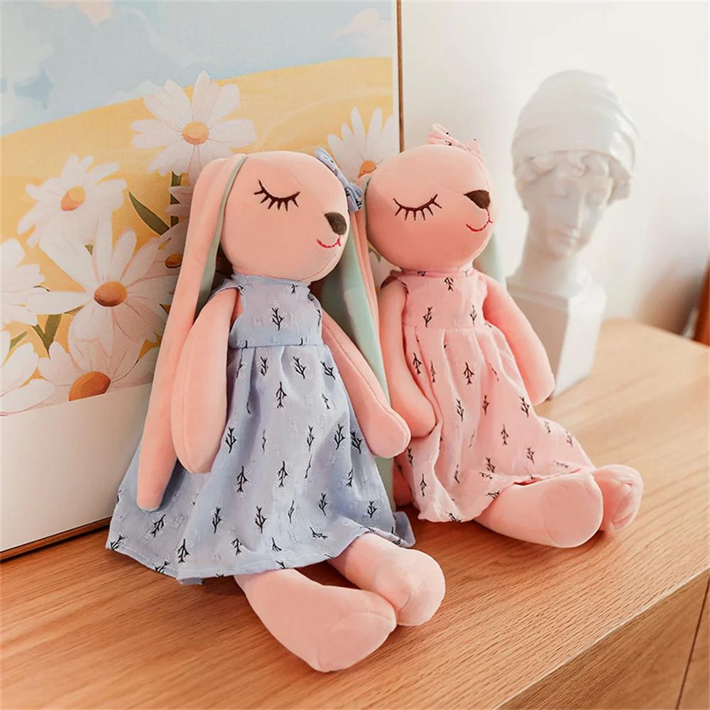 Peluche lapin 34/45/55cm, adorable peluche de dessin animé, coussin décoratif, jouet en peluche lapi