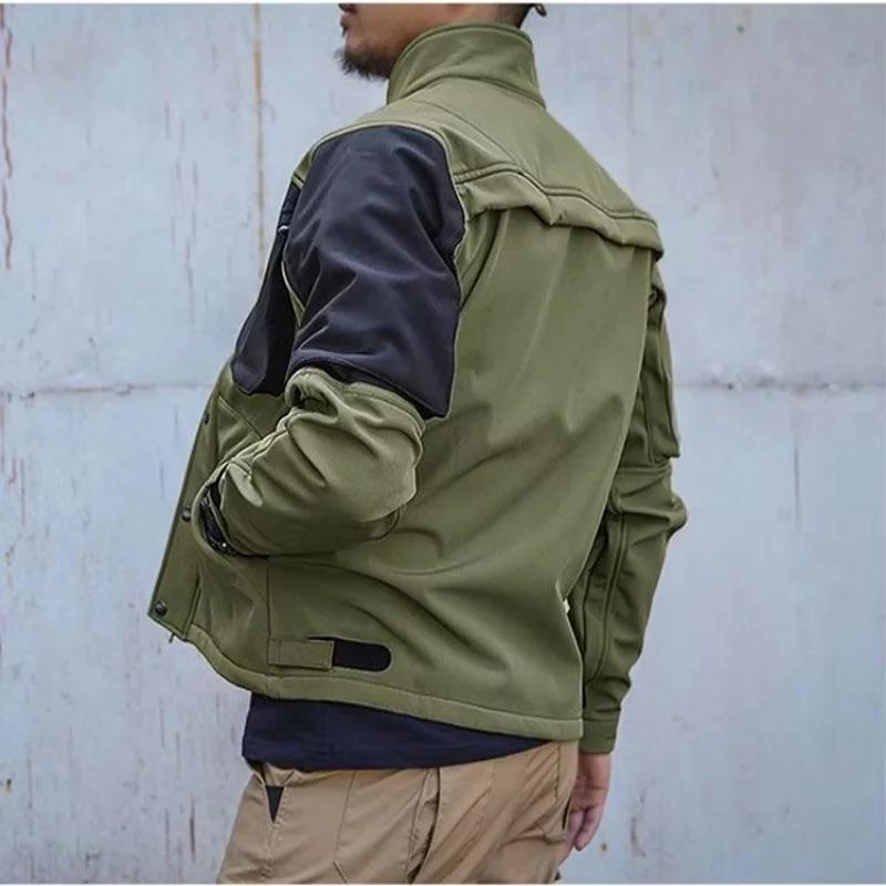 Ensembles tactiques imperméables en peau de requin pour hommes, polaire épaisse, nouvelles vestes de