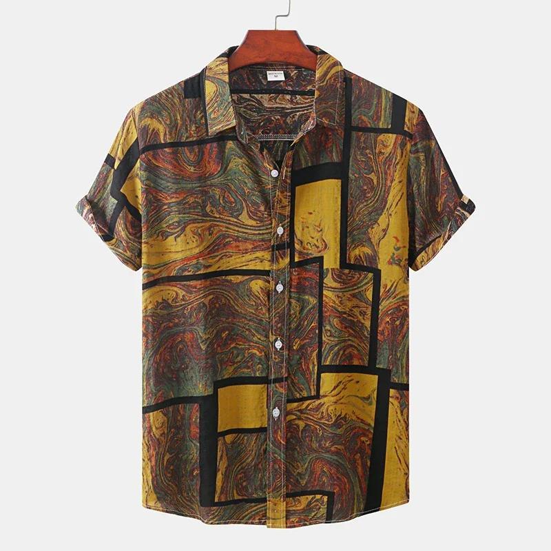 Chemise hawaïenne à manches courtes pour hommes, mode décontractée, Style plage sociale, surdimensio