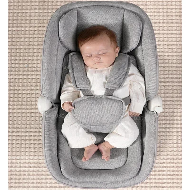 Chaise apaisante électrique pour bébé, chaise à bascule de luxe connectable à l'application 360 °   