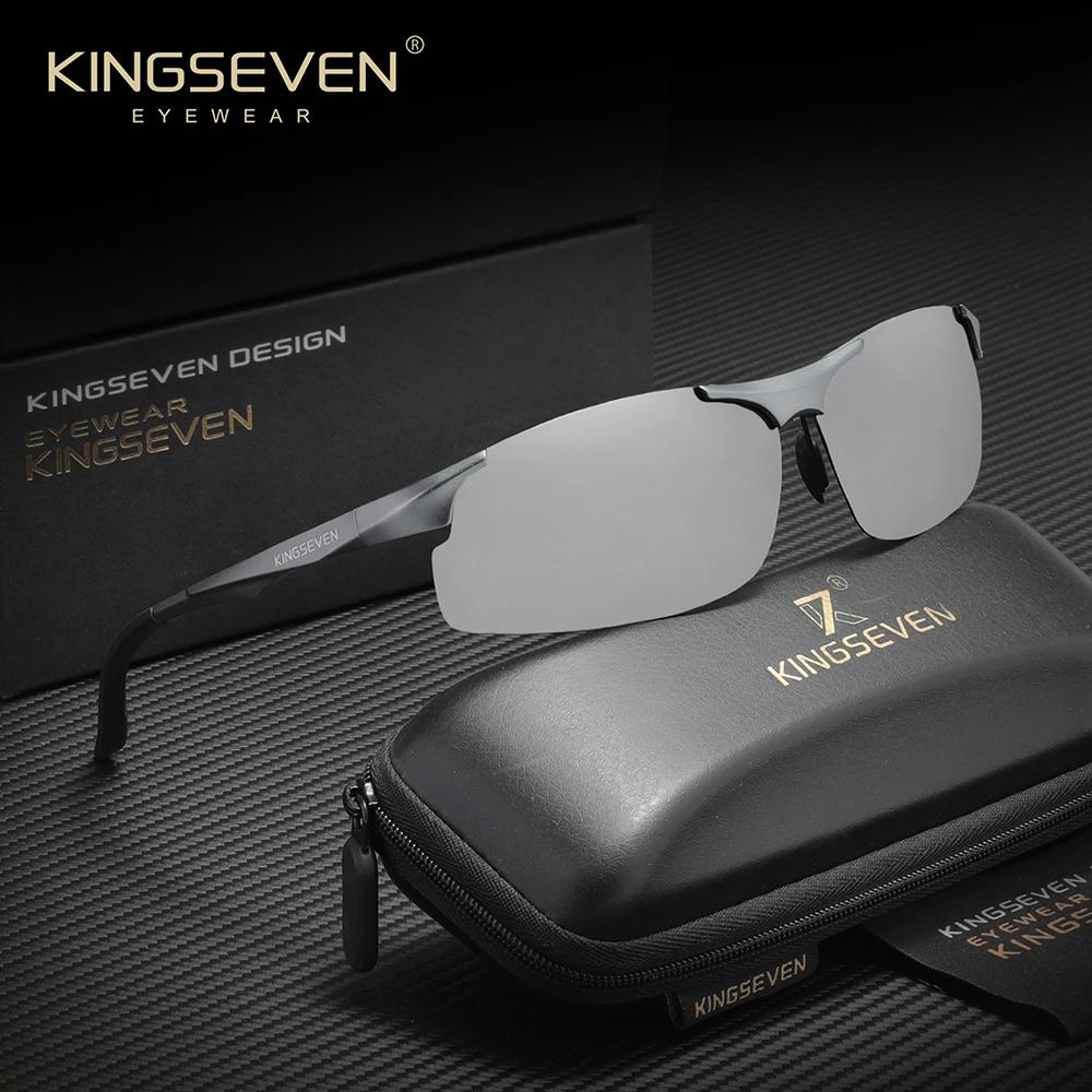 KINGSEVEN Lunettes de soleil polarisées de luxe UV400, lunettes de conduite pour hommes et femmes, m
