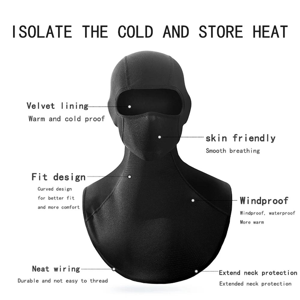 Couvre-tête chaud étendu pour l'extérieur, couvre-tête de moto, masque de doublure coupe-vent, masqu