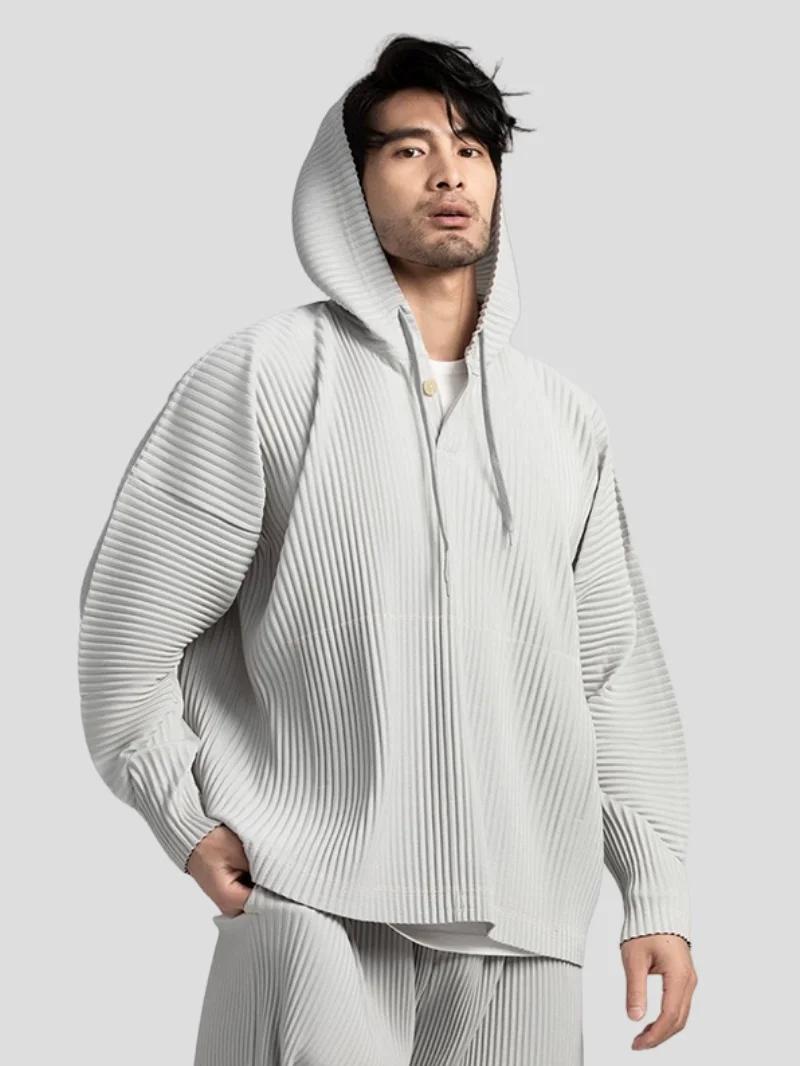 ATA YAKE-Sweat à Capuche Plissé pour Homme, Respirant, At Proximity, Wstring, Haut Décontracté