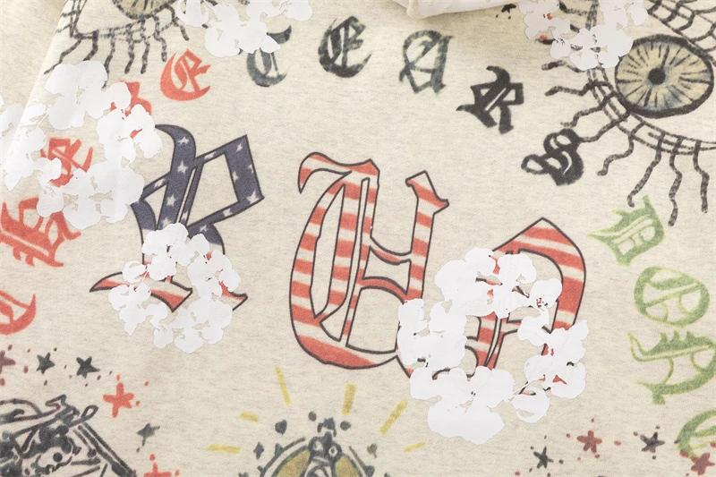 Nouveau Saint Graffiti sweat à capuche imprimé pull hommes femmes haute qualité 25fw tissu lourd uni