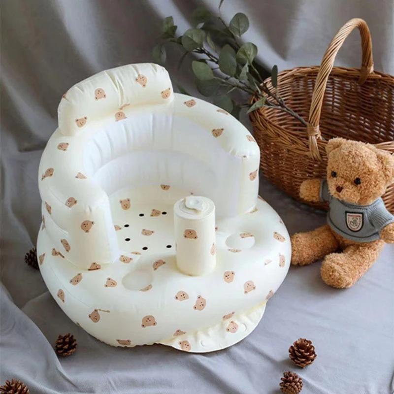 Canapé gonflable pour bébé, chaises de bain portables bouffantes pour enfants, siège multifonctionne