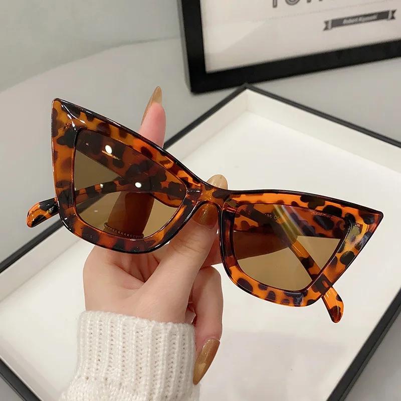 Lunettes de soleil carrées Vintage à grande monture pour femmes et hommes, lunettes de soleil œil de