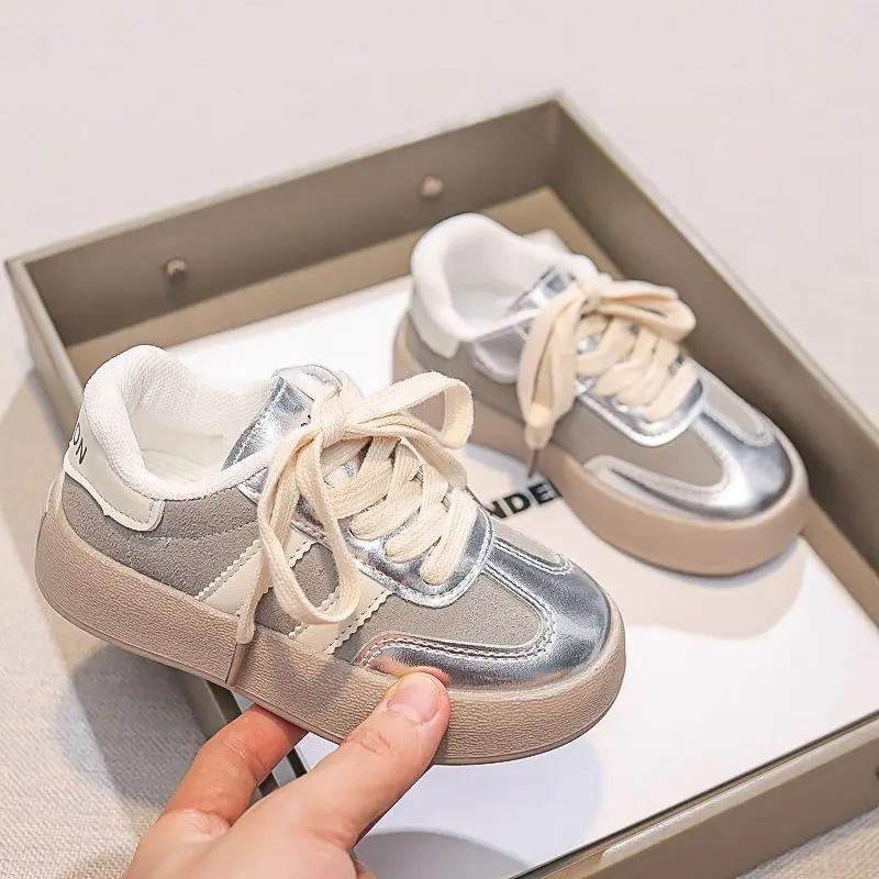 Baskets tendance pour filles, chaussures de sport décontractées pour enfants, semelle souple, légère