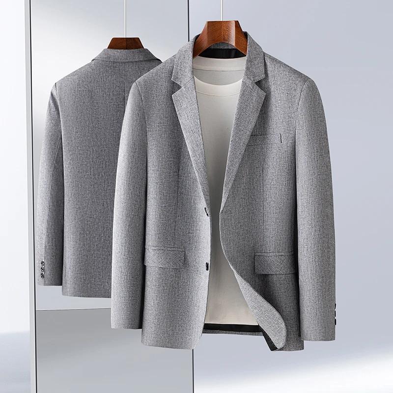 Blazer simple et élégant pour homme, modèle 2026, pour costume d'affaires, pour homme d'âge mûr, inf